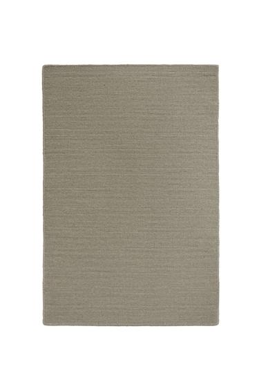 INTERWOVEN WOOL AND COTTON RUG - Grey by Zara