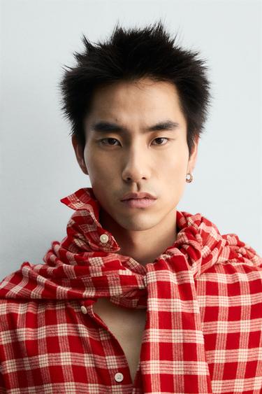 CHEMISE À CARREAUX ÉDITION LIMITÉE - Blanc / Rouge de Zara - Image 4