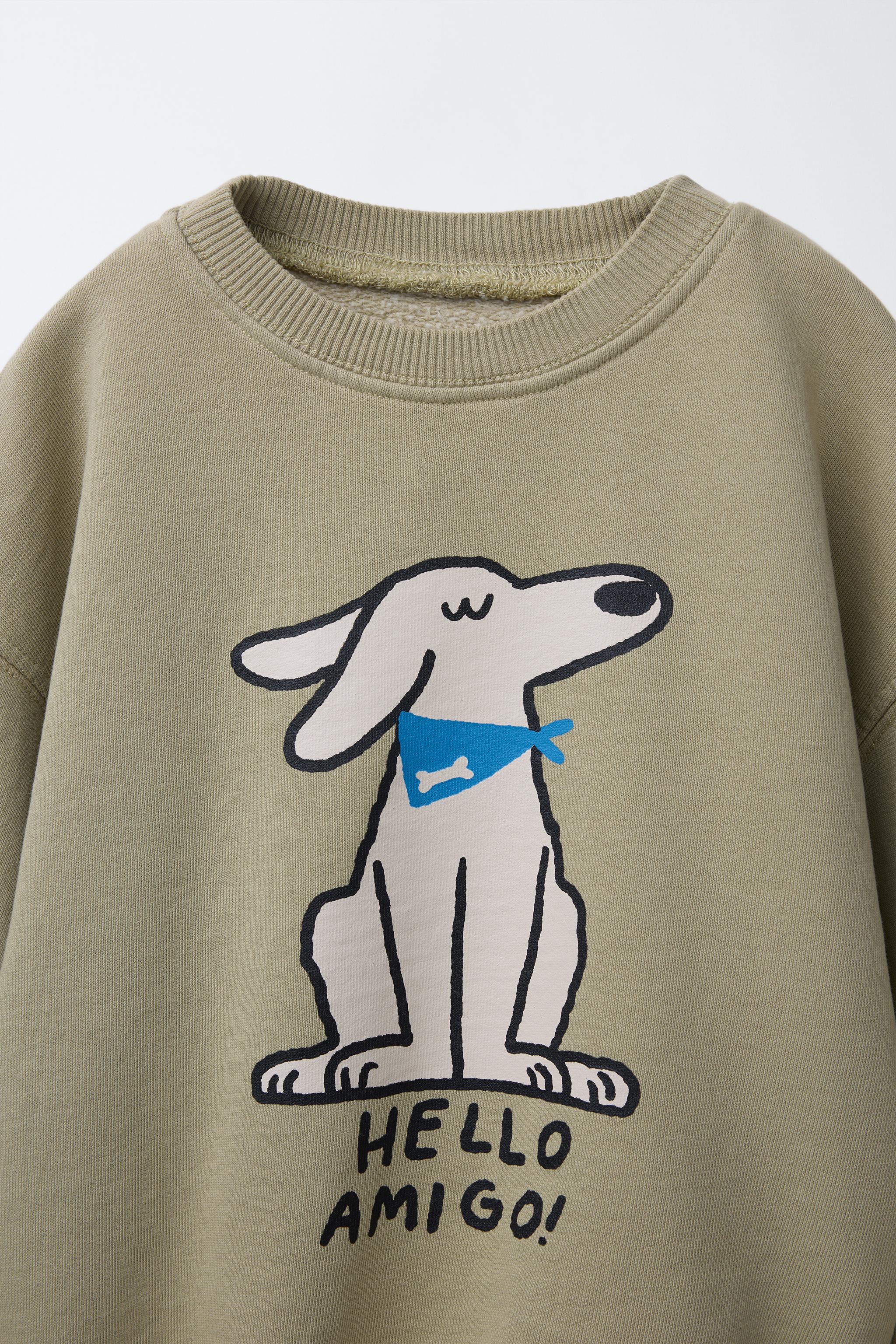 ANIMAL PRINT SWEATSHIRT - Light beige | ZARA United States