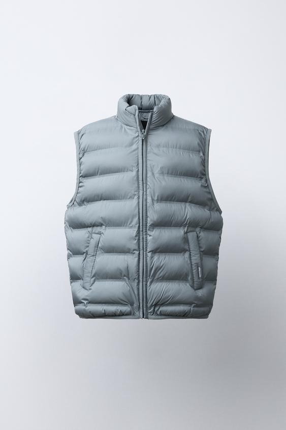 CHALECO ULTRALIGERO WATER REPELLENT - Gris azul de Zara - Imagen 0