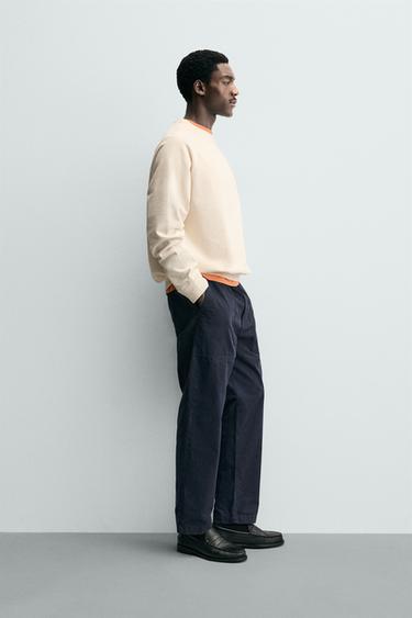 SWEAT RAS-DU-COU LAVÉ BASIQUE - Écru de Zara - Image 3