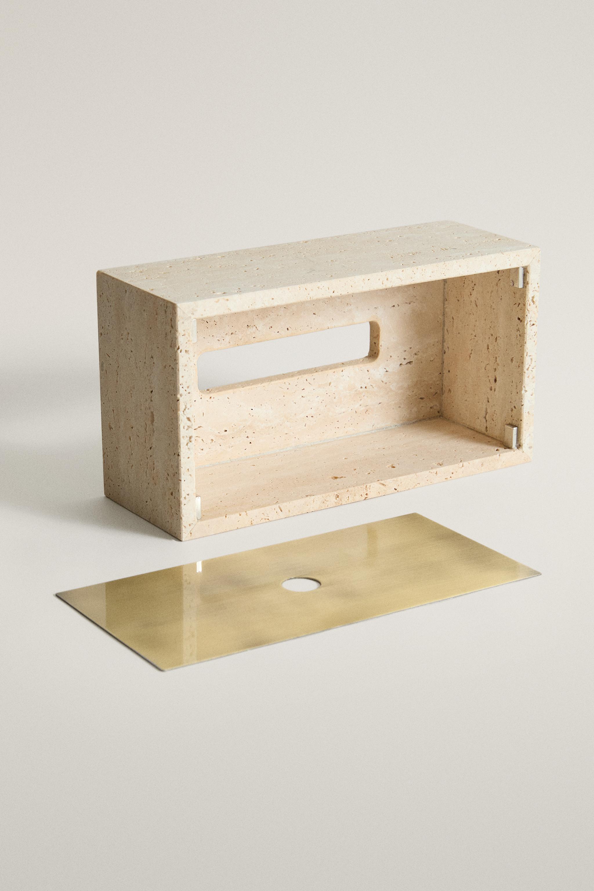 BOÎTE À MOUCHOIRS MARBRE BEIGE