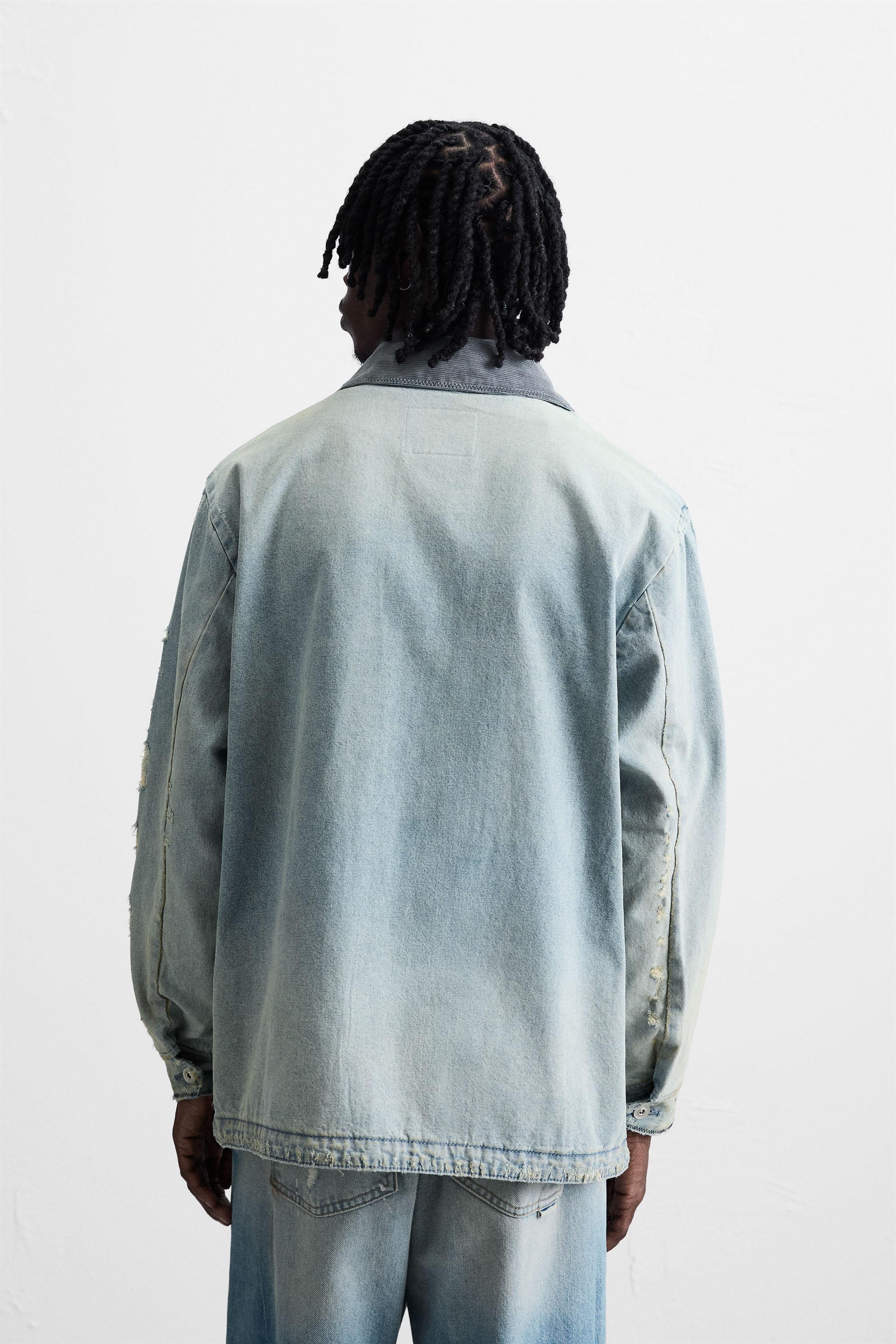 F.ILLUMINATEのVintage Washed Denim Shirt 全2色 VINTAGE WASHED DENIM OVERSHIRT - Light blue | ZARA United States