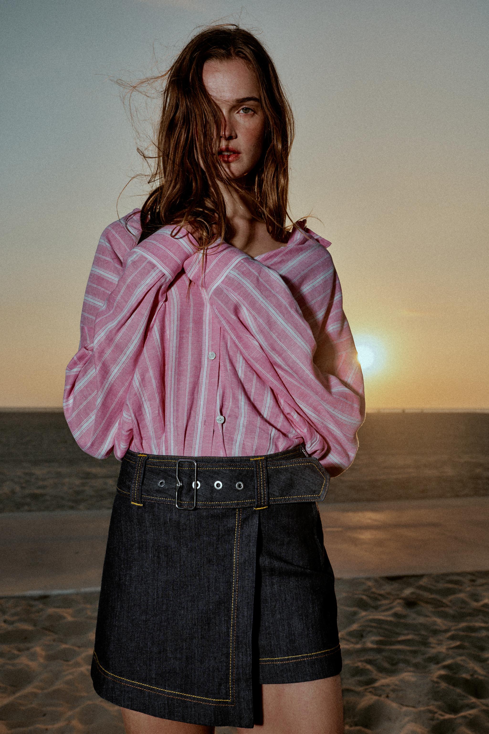JUPE-PANTALON Z1975 CROISÉE À CEINTURE