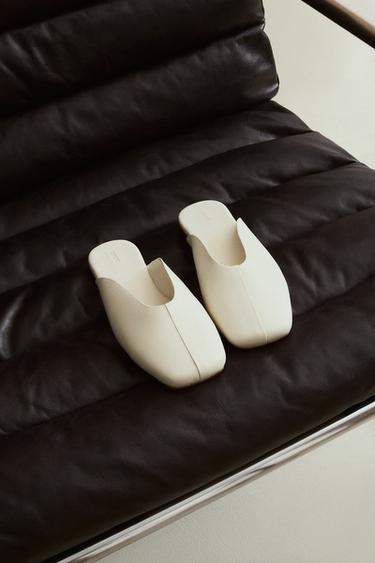 MULES CUIR - Blanc de Zara - Image 5