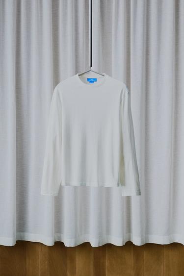 Zara AARON LEVINE X ZARA LONG SLEEVE T-SHIRT - Ecru
