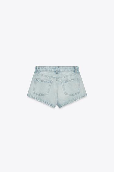 SHORT MINI EN JEAN TRF TAILLE NORMALE - Bleu ciel de Zara - Image 5
