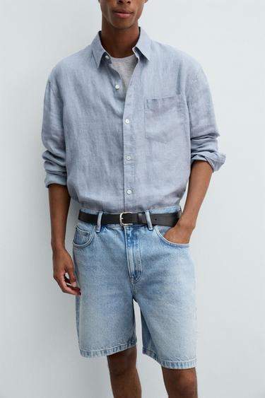 BERMUDA DENIM REGULAR FIT - Bleu clair de Zara - Image 4