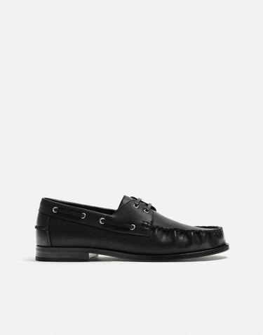 SAPATO NÁUTICO DE VESTIR - Preto da Zara
