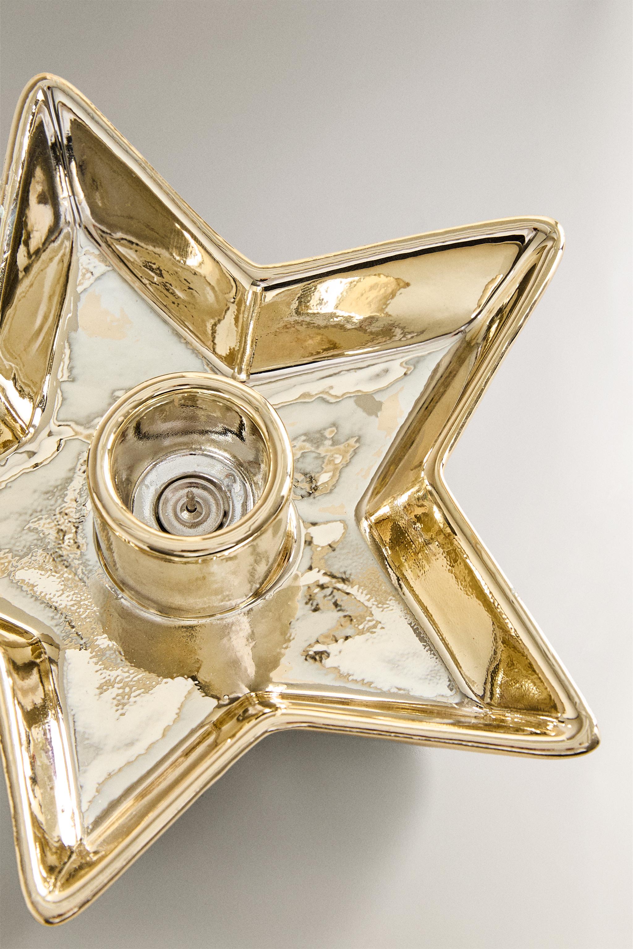 CHRISTMAS STAR PORCELAIN TEALIGHT HOLDER