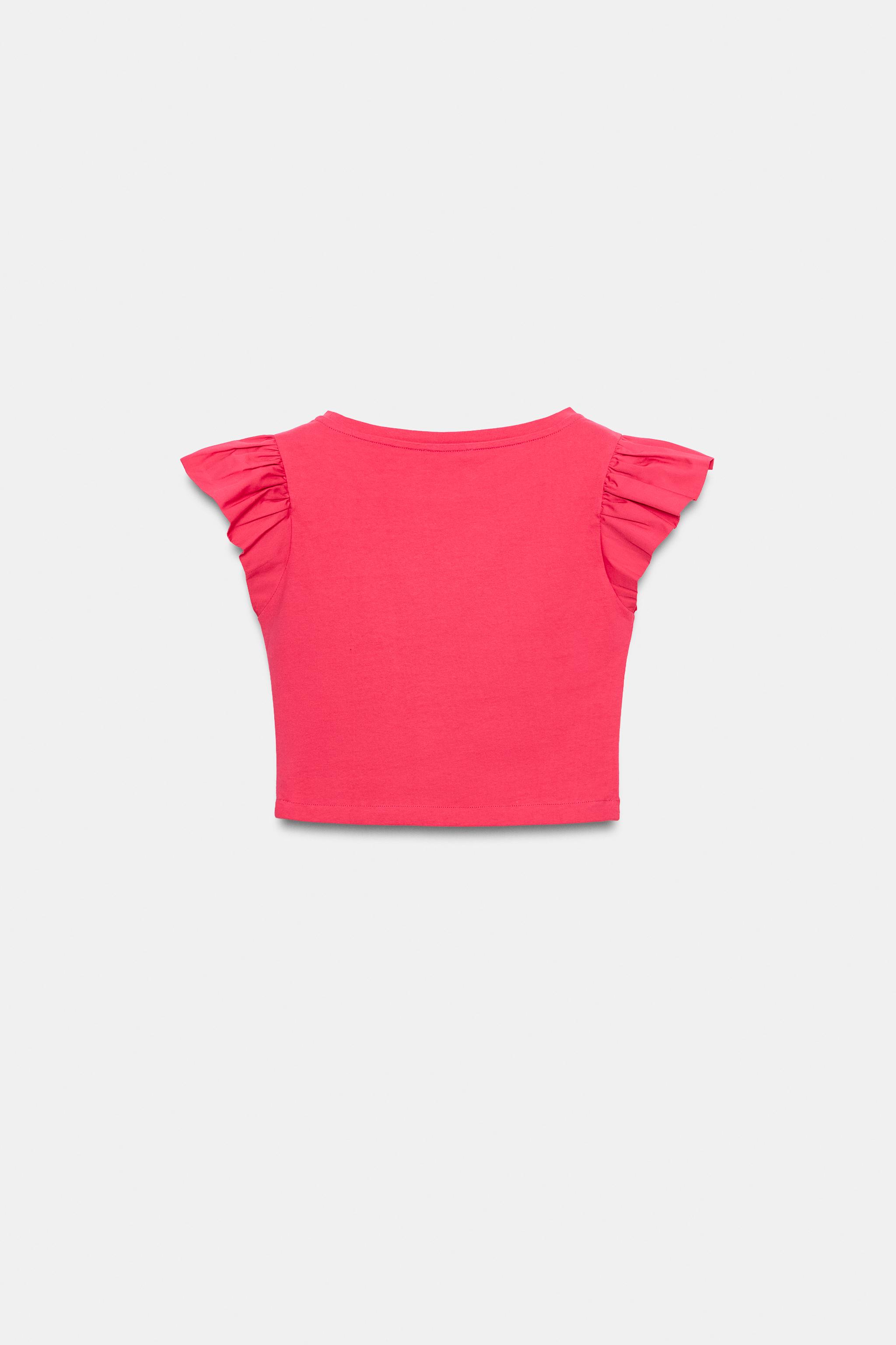 FIRFIRLI KISA KOLLU T-SHIRT - Görsel 3