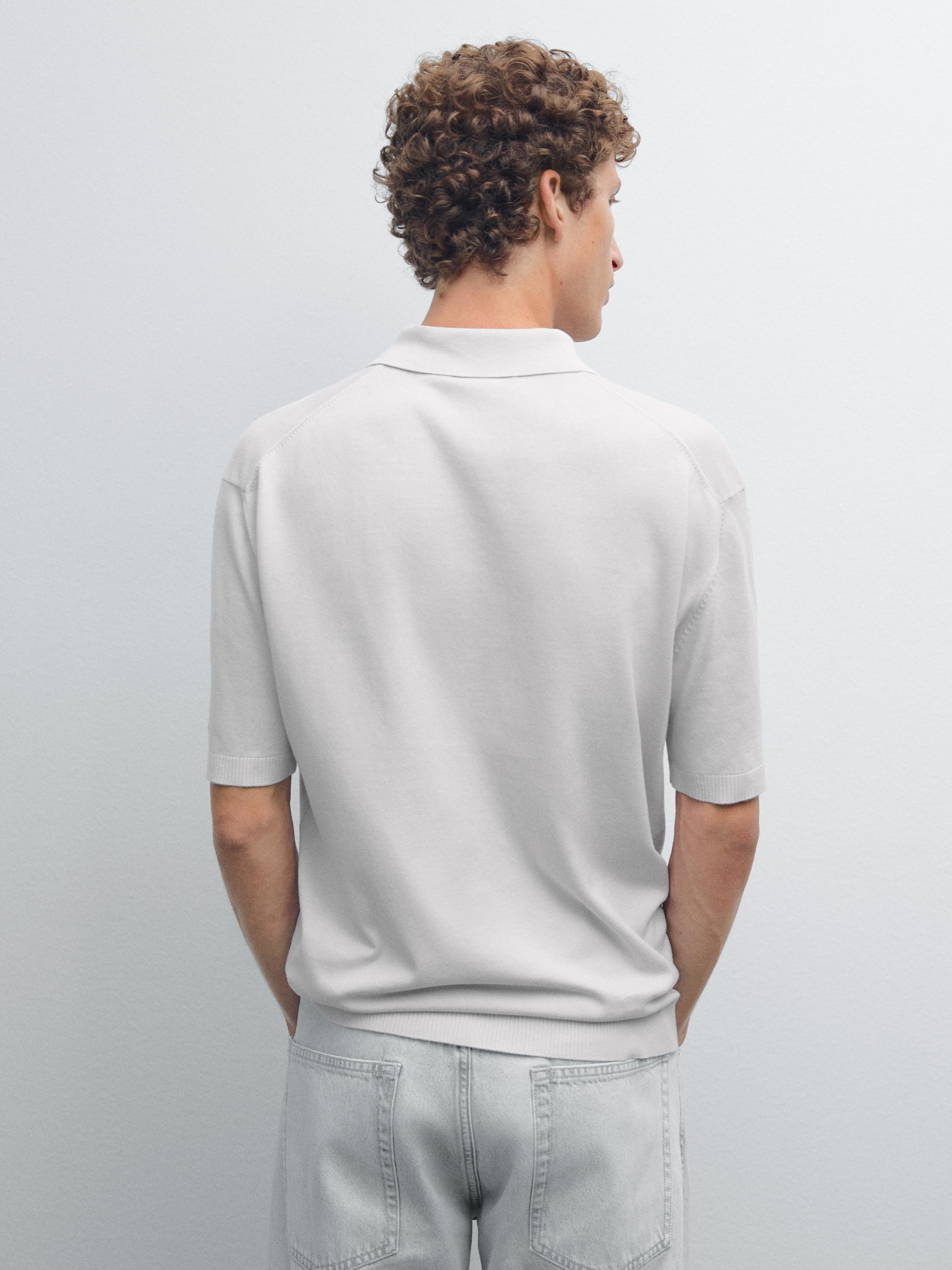 Polo en maille à manches courtes