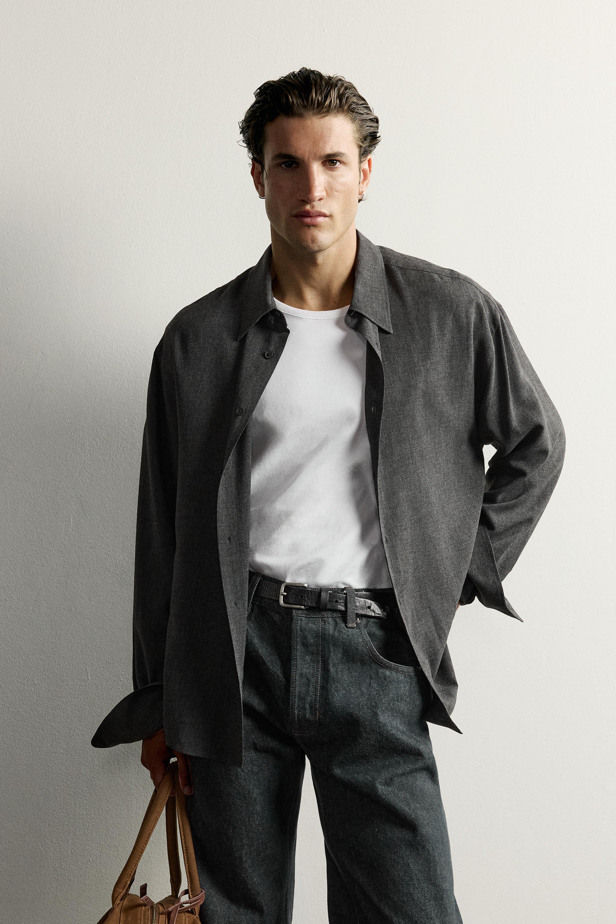 Zara REGULAR FIT VİSKOZ GÖMLEK görsel 2