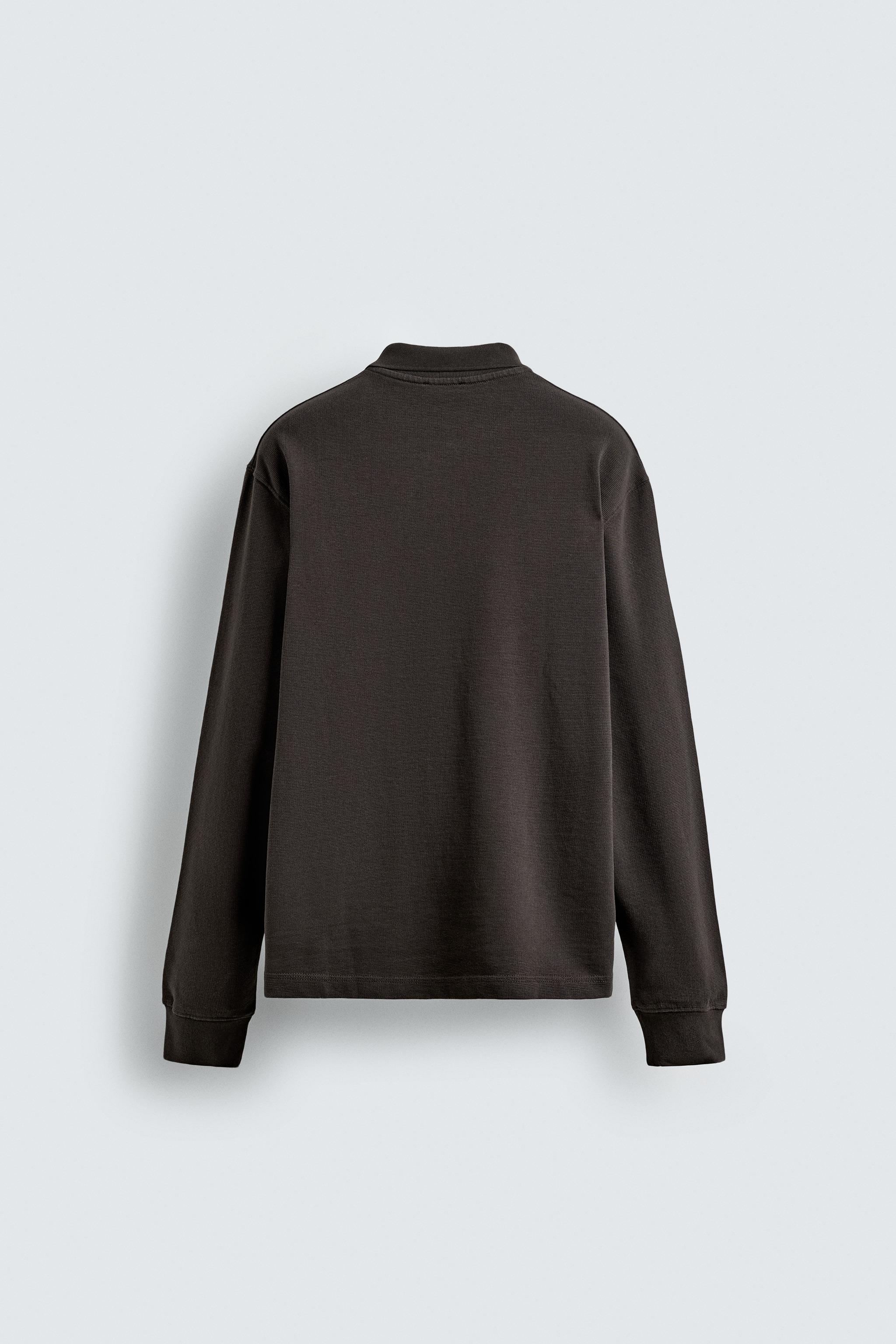 WASHED TEXTURED POLO SHIRT