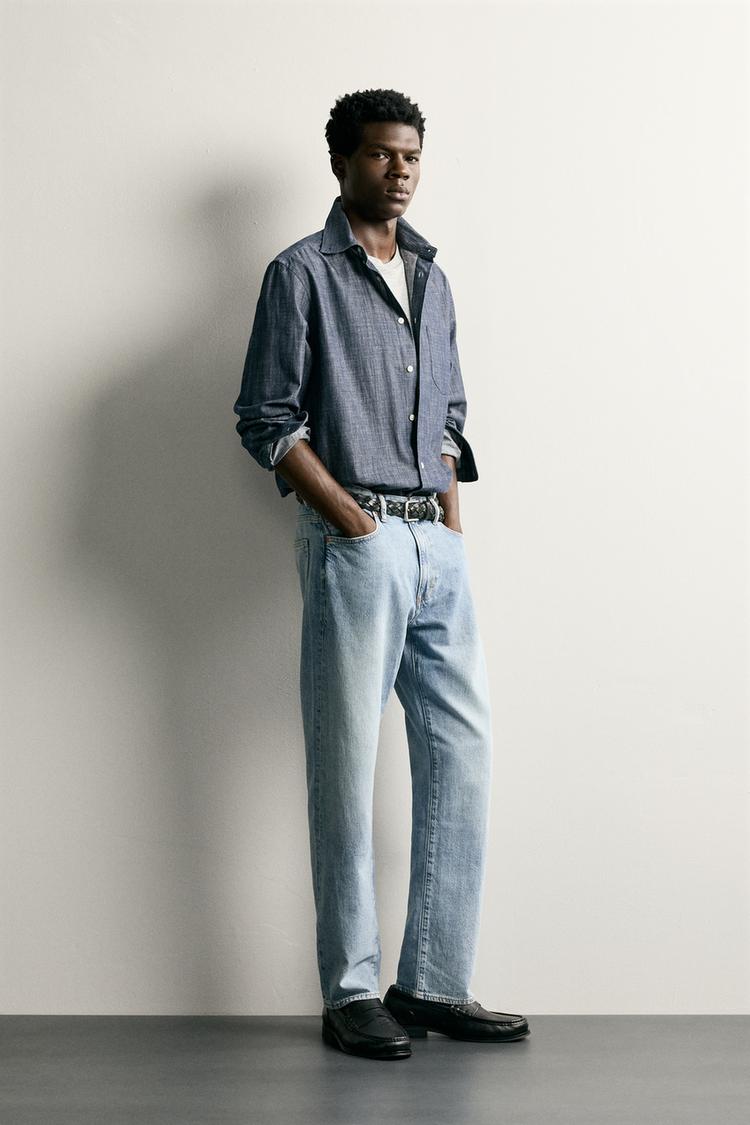 Jeans de corte regular y ligero 4