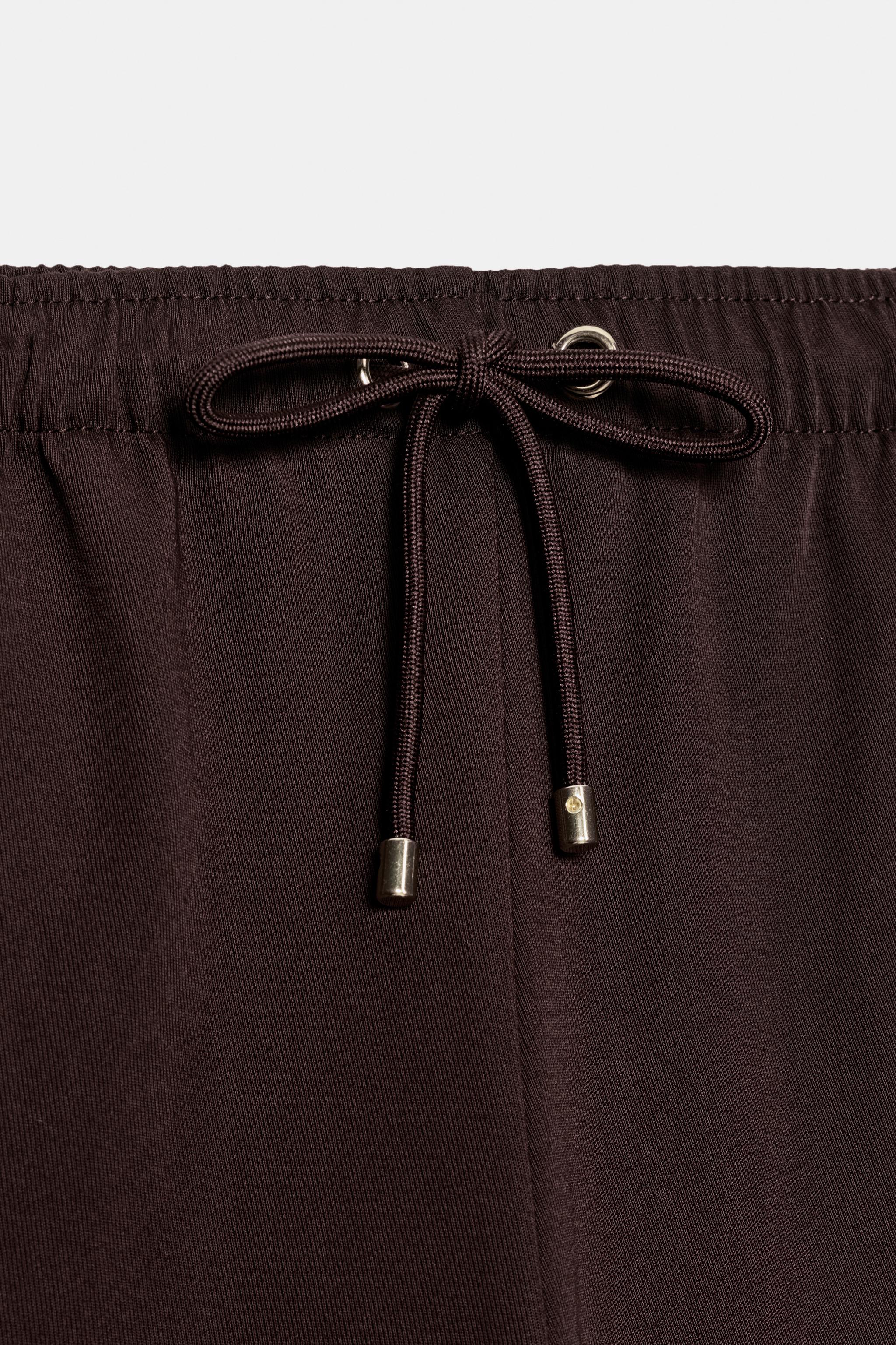 Женские брюки Zara WIDE LEG ELASTIC WAIST PANTS — фото 9