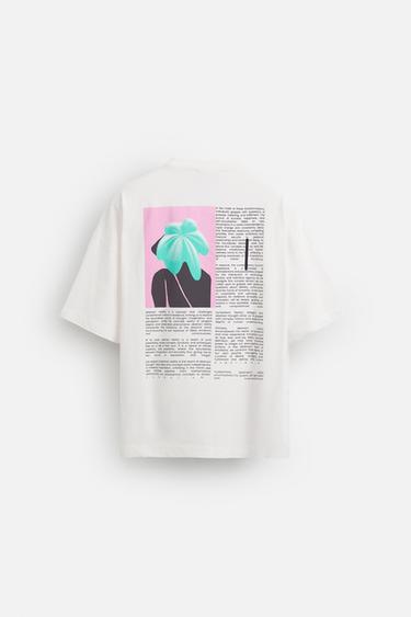 T-SHIRT MIT GRAFIKPRINT - Weiß von Zara