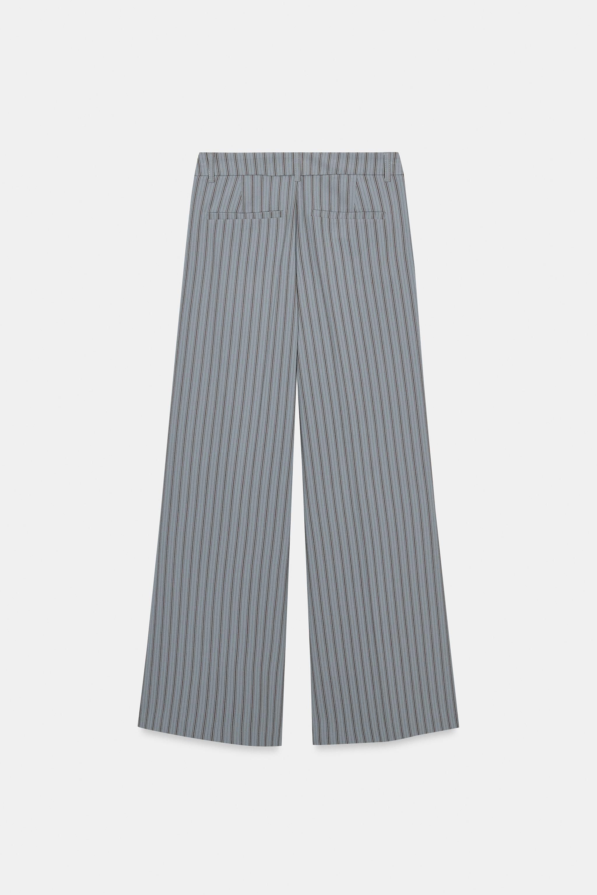 İNCE ÇİZGİLİ ÇAN PAÇA PANTOLON - Görsel 6