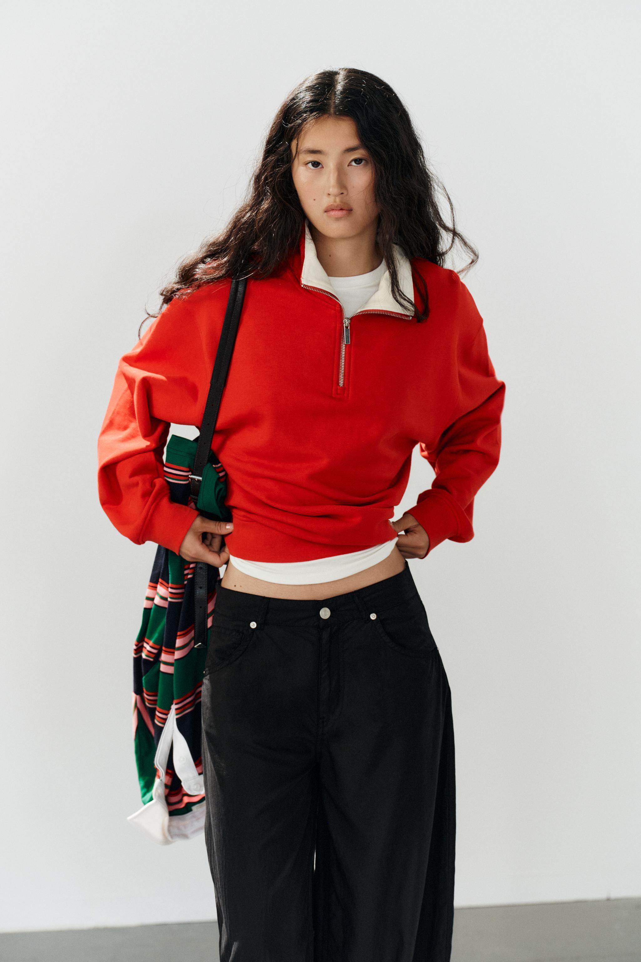 Женские брюки Zara FLOWY CUFFED BALLOON PANTS — фото 3