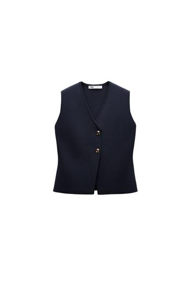 BUTTONED KNIT WAISTCOAT