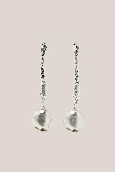 Zara Braided dangle earrings - LIMITED EDITION - Silver - Image 0