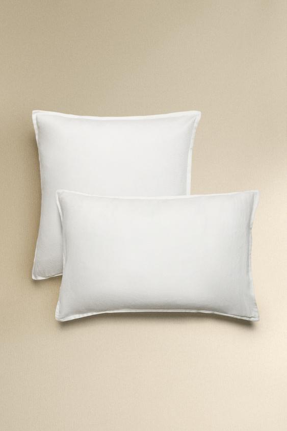 FRONHA DE TRAVESSEIRO DE CETIM JACQUARD (300 FIOS) - Branco-marfim da Zara - Imagem 0