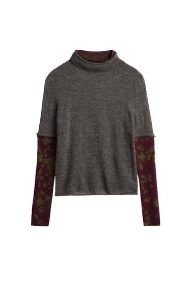 Zaras STICKAD YLLETRÖJA MED JACQUARD LIMITED EDITION - Grå antracit