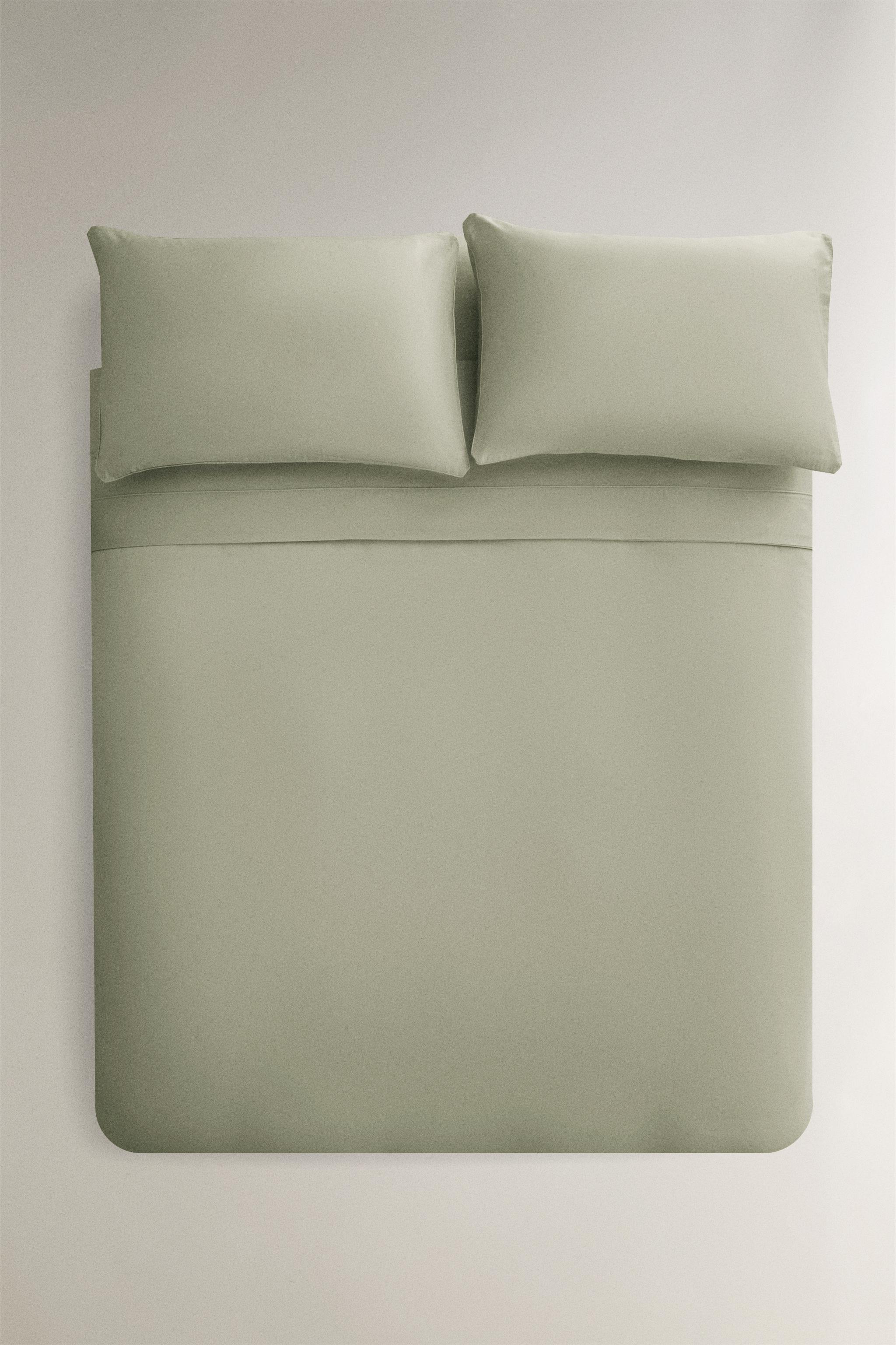 SATEEN DUVET COVER (500 THREAD COUNT) — dusty blue