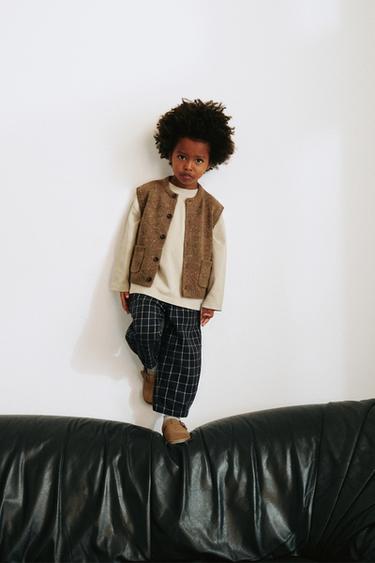 COMFY PLAID BALLOON PANTS — Anthracite grey 1