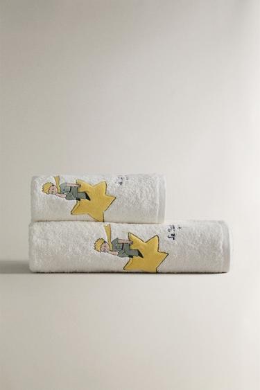CHILDREN’S LE PETIT PRINCE BATH TOWEL - Oyster-white by Zara - Image 1