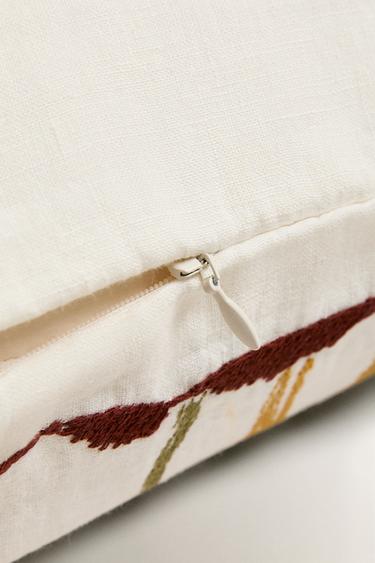 HOUSSE DE COUSSIN BRODERIE CÔTE - Beige clair de Zara - Image 4