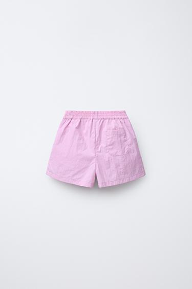 JUPE-SHORT TECHNIQUE À PLIS PLATS - Rose de Zara - Image 1