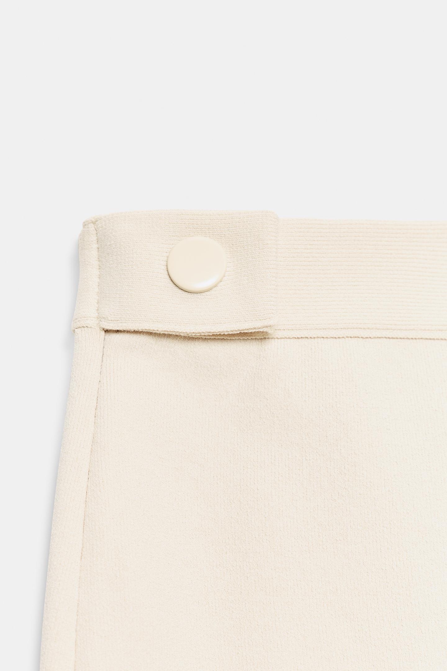 Женская юбка Zara Knit MIDI, цвет: Экрю — фото 6