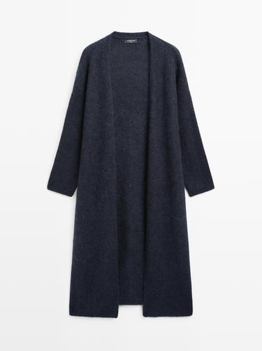 Cárdigan largo cepillado con alpaca - 452 de Zara