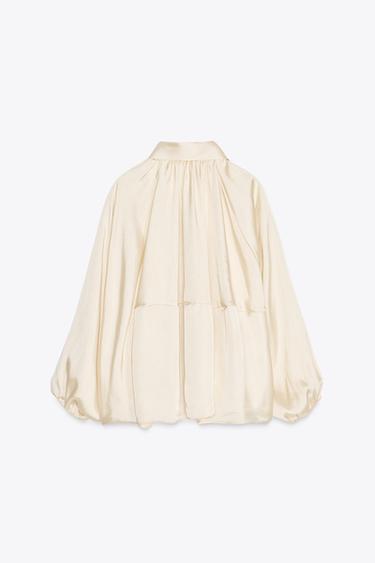 PUFFED BOMBER JACKET - ZW COLLECTION - Ecru by Zara - Image 7