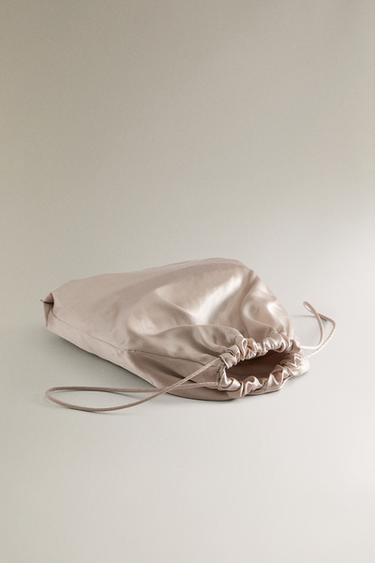 LARGE SILK BAG - Ecru White by Zara - Image 2