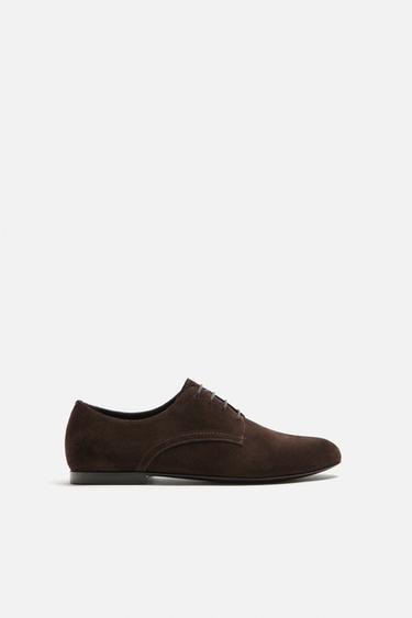 Zara LEATHER DRESS SHOES - Brown