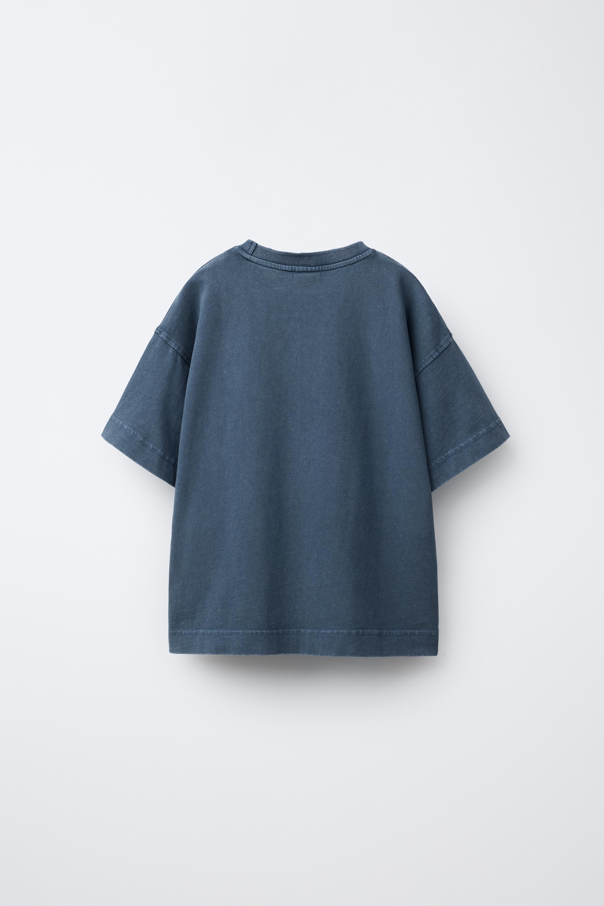 HEAVY WEIGHT WASHED EFFECT T-SHIRT - Gray | ZARA United States