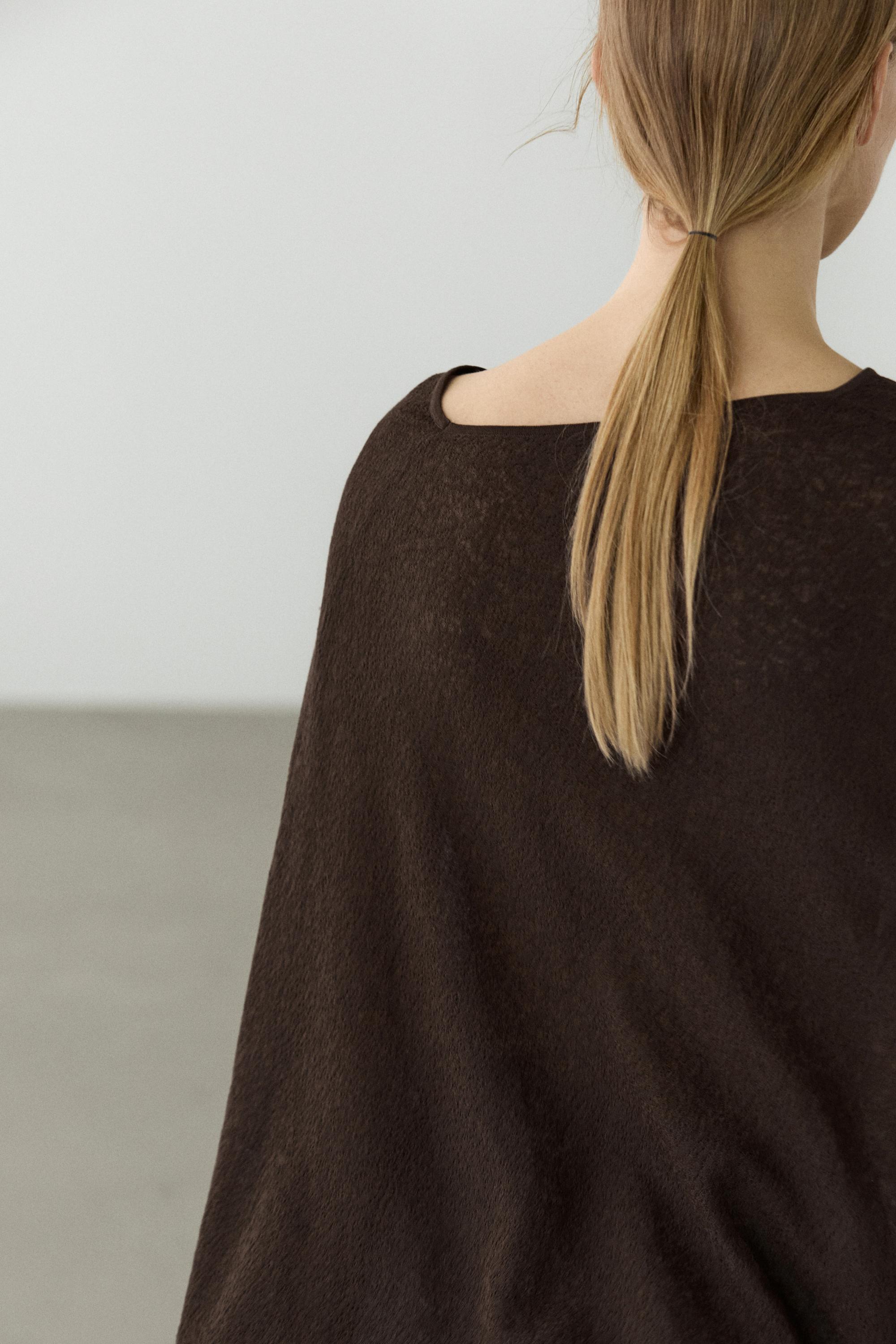 Asymmetric cotton cape