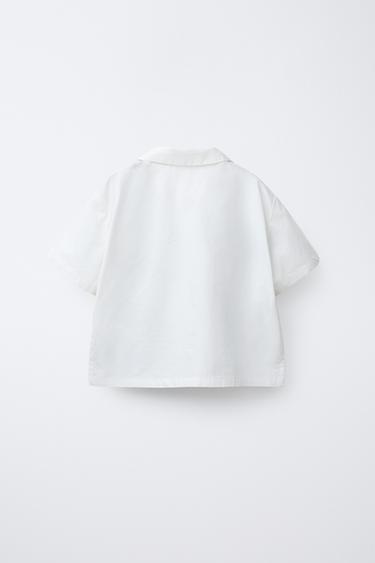 CHEMISE BRODÉE - Bleu / Blanc de Zara - Image 1