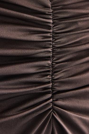 GATHERED BEACH BIKINI BOTTOMS - Dark brown by Zara - Image 4