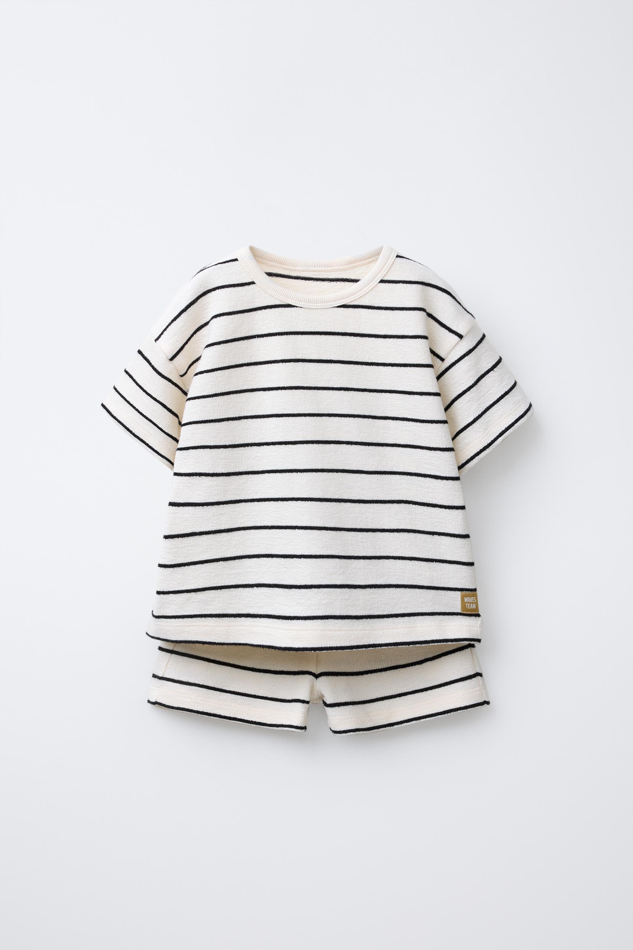 キッズ オックスフォード パジャマセット - オフホワイト | ZARA
