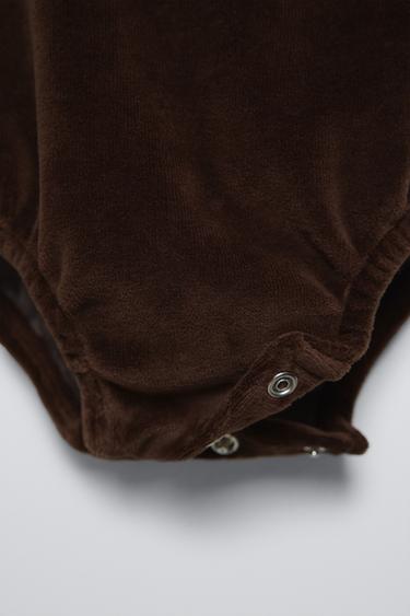 BARBOTEUSE EN VELOURS - Marron de Zara - Image 2