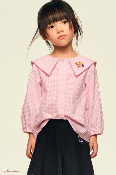 BUTTERBEAR © GINGHAM SHIRT - Pink by Zara - Image 5