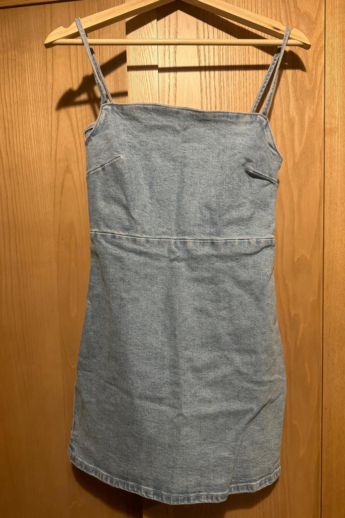 DENIM DRESS WITH STRAPS