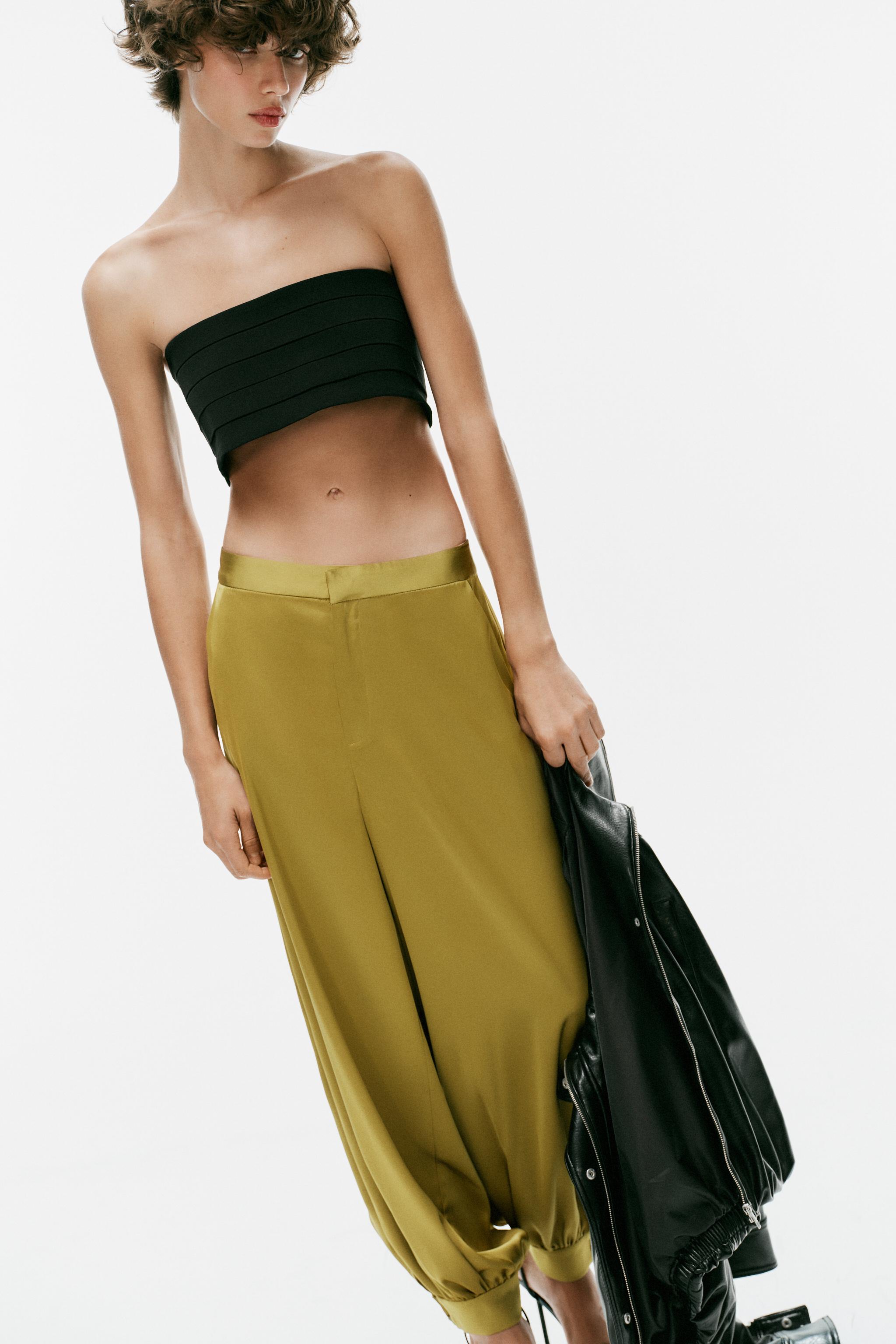 ANIMAL PRINT SATIN PANTS — Oil