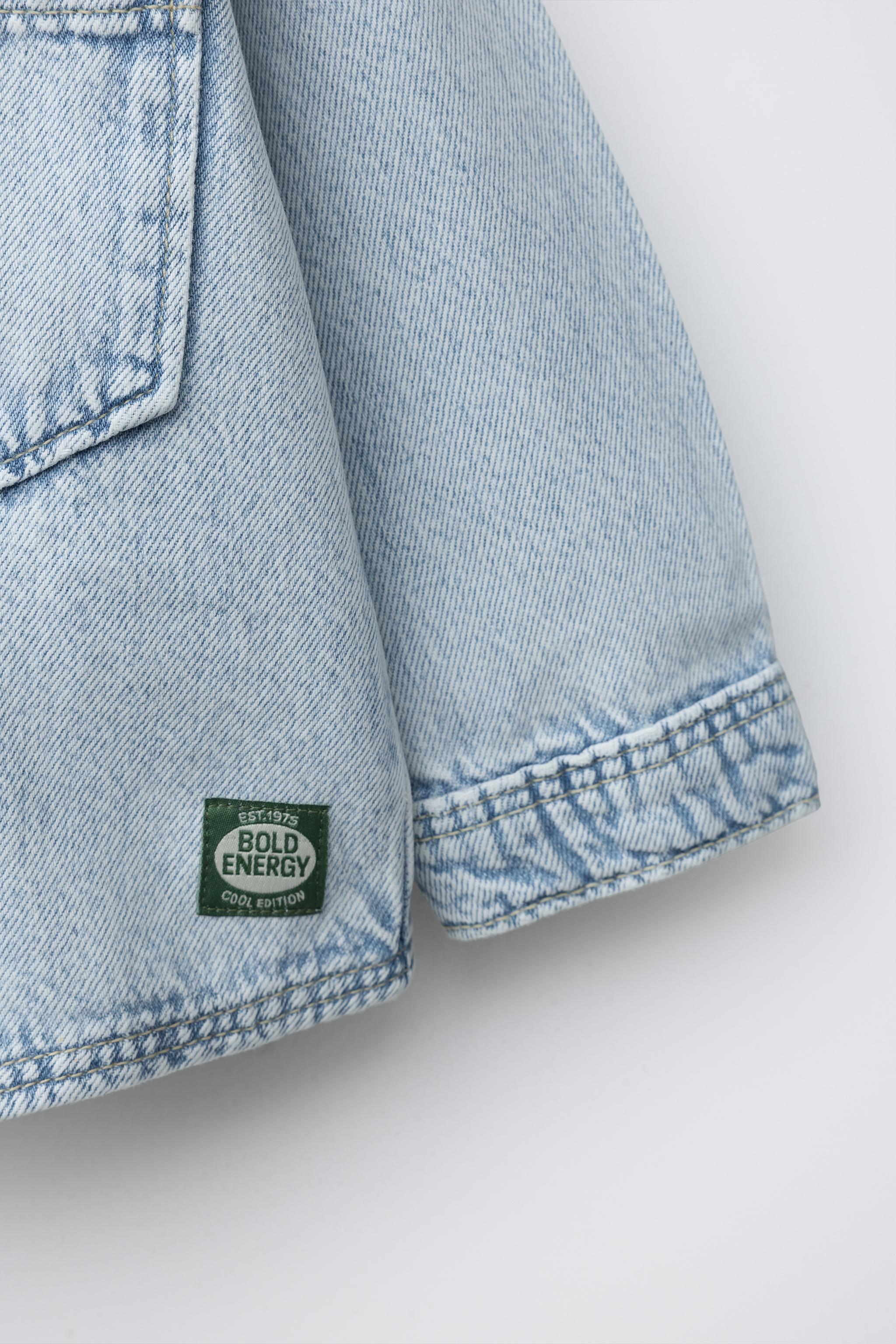 HOODED DENIM OVERSHIRT