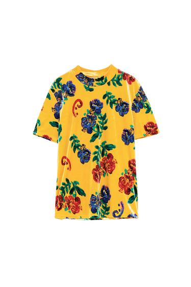 PRINTED VELVET T-SHIRT