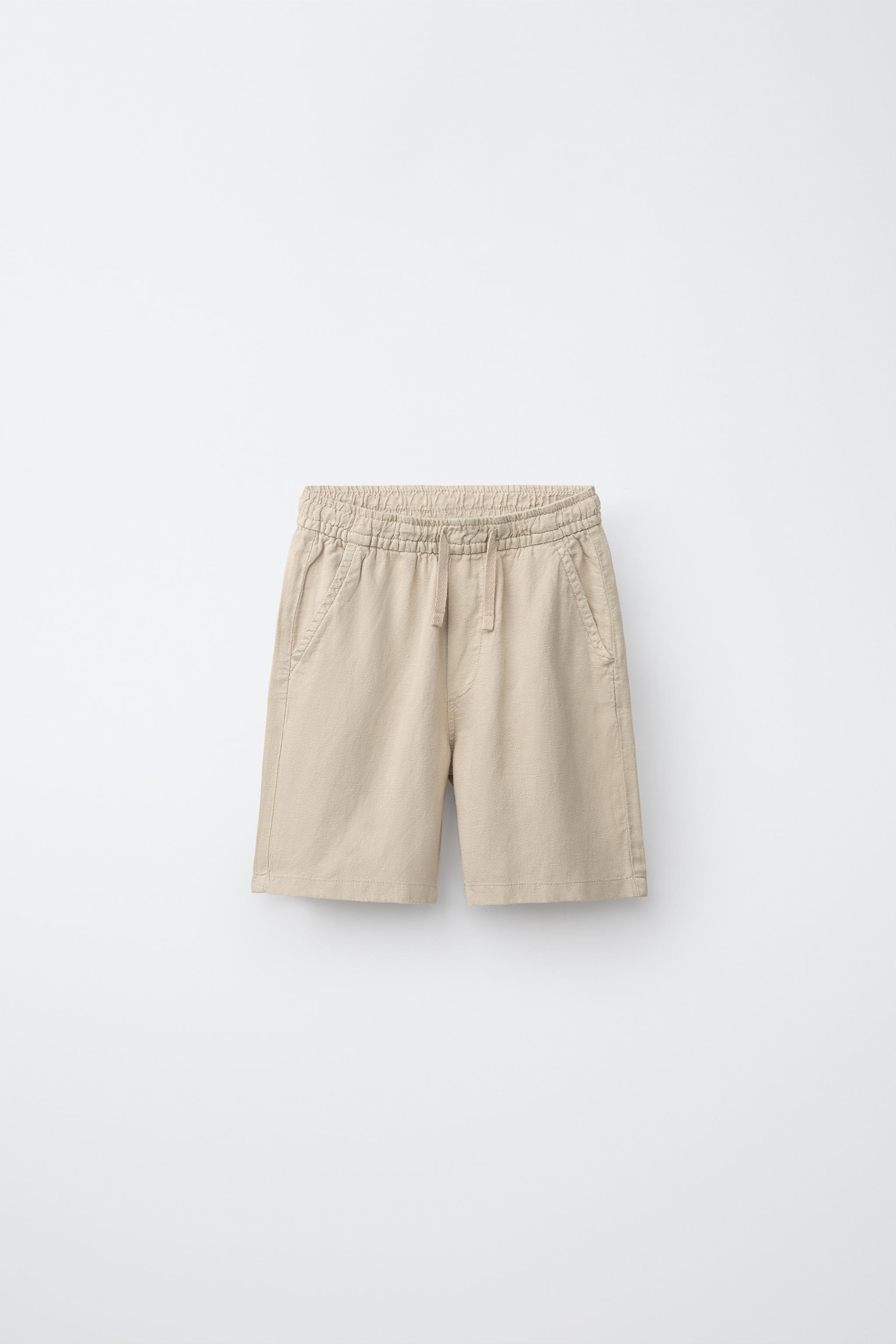 FLOWY LINEN SHORTS — Sand