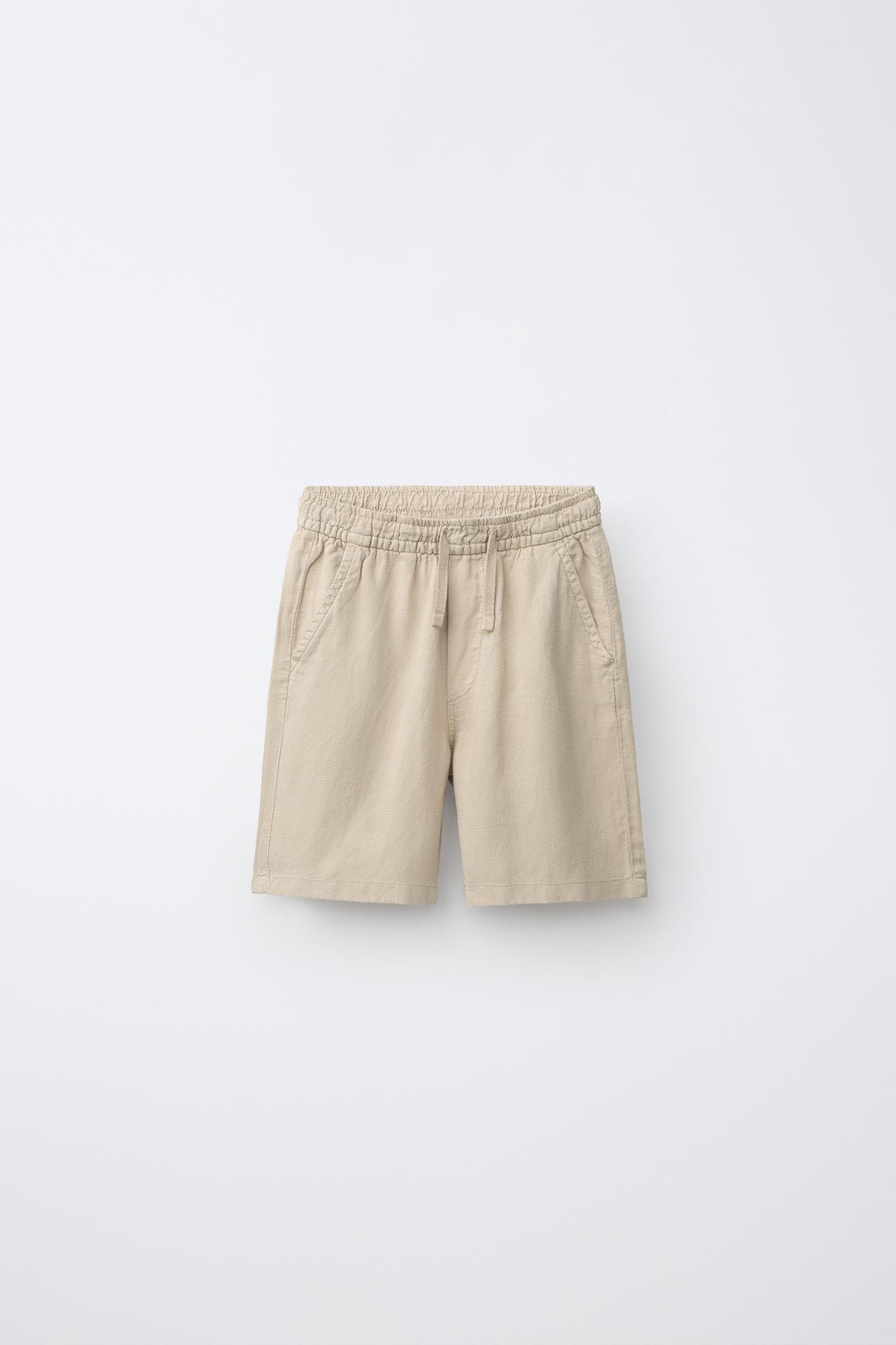 FLOWY LINEN SHORTS — Sand